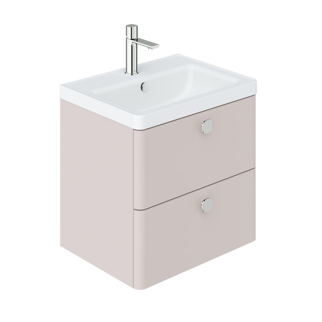 Cameo 600mm vanity unit with 2 drawers
