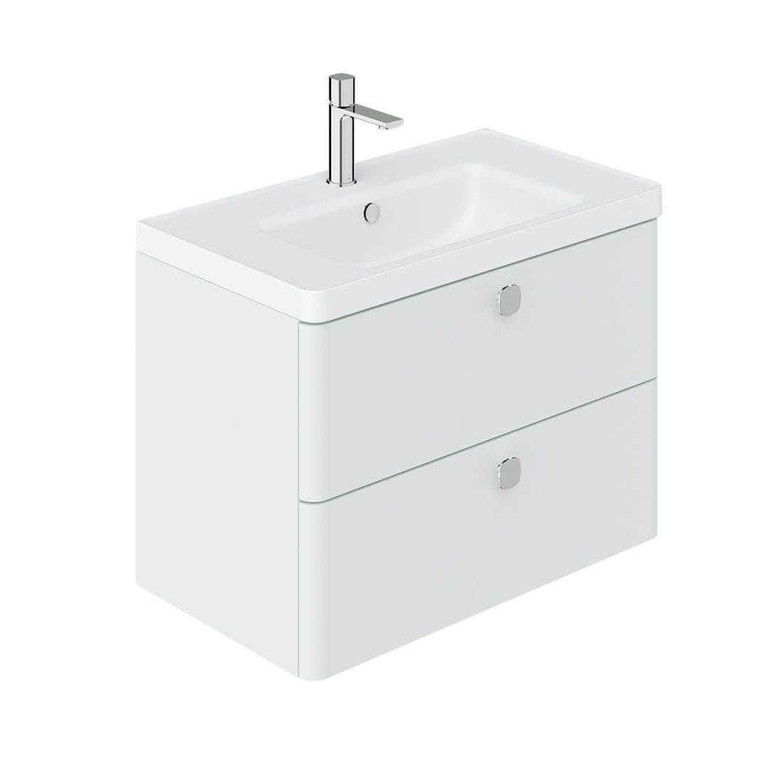 Cameo 800mm vanity unit with 2 drawers