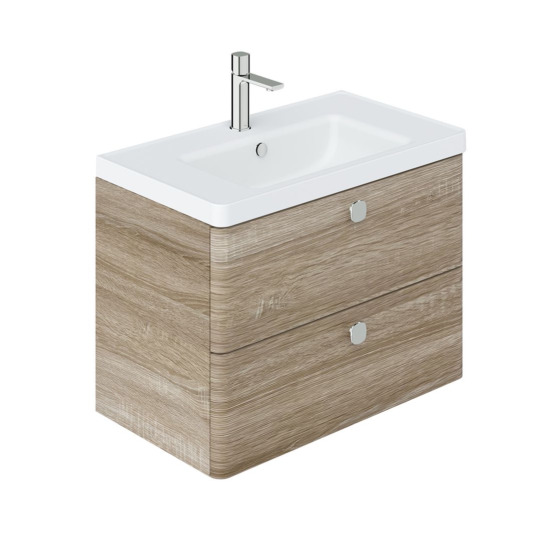 Cameo 800mm vanity unit with 2 drawers