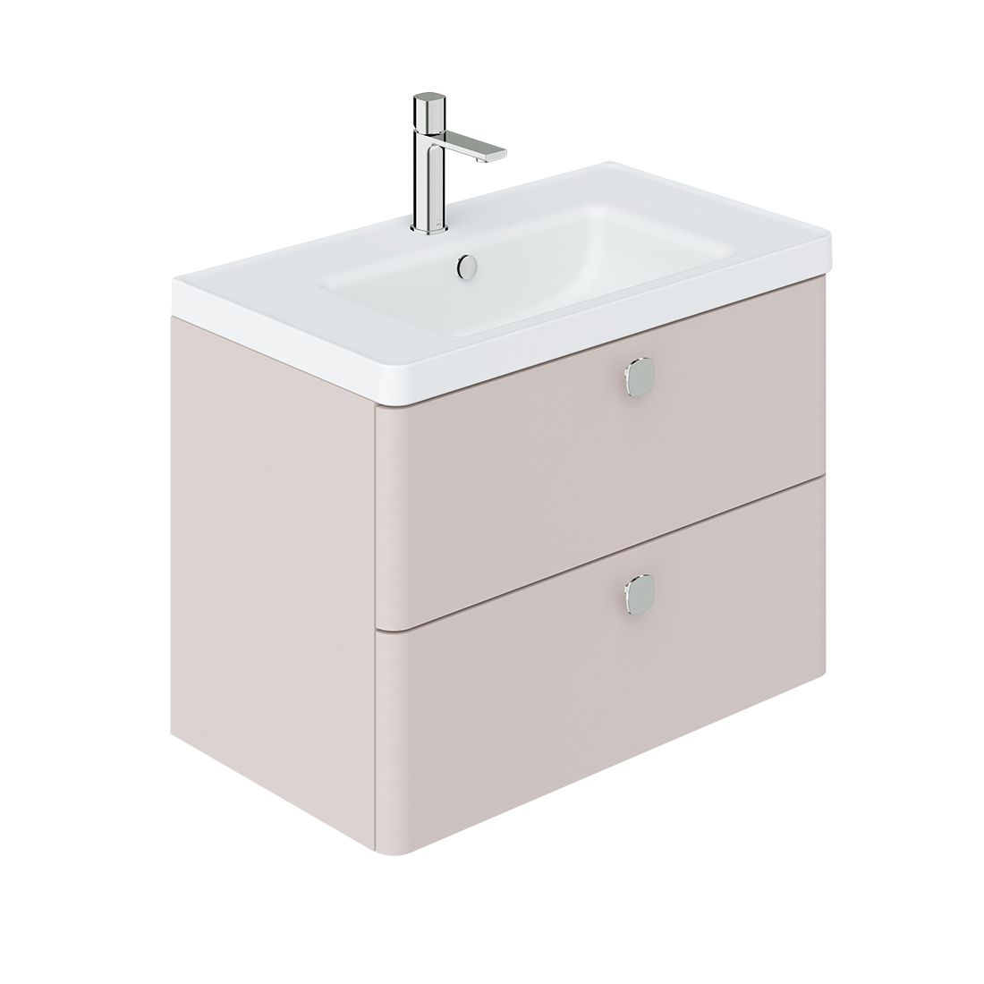 Cameo 800mm vanity unit with 2 drawers