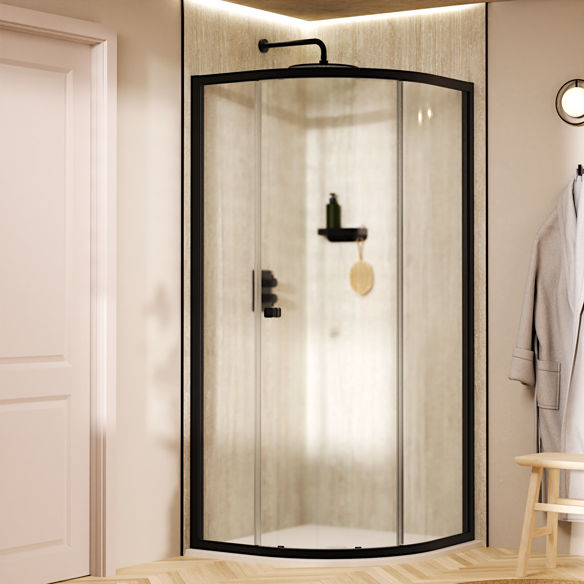 Clear 6 Quadrant Single Door