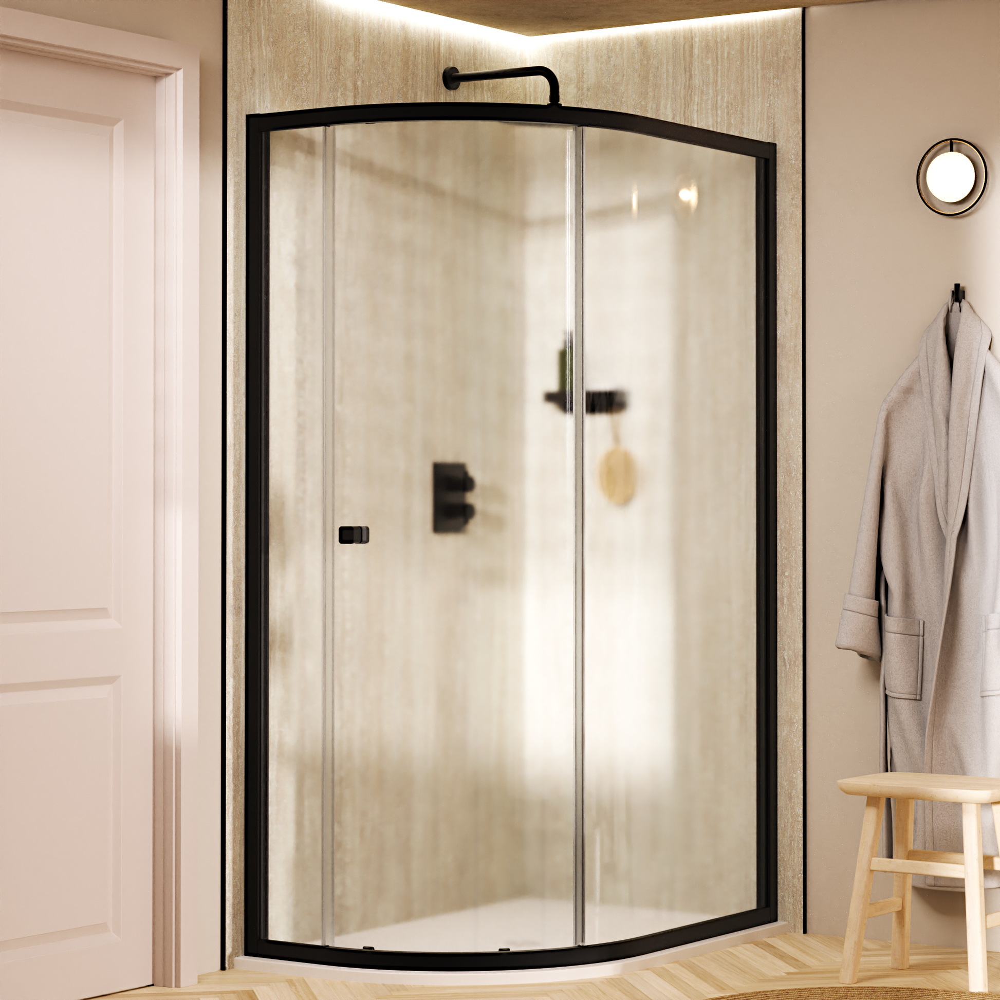 Clear 6 Quadrant Single Door