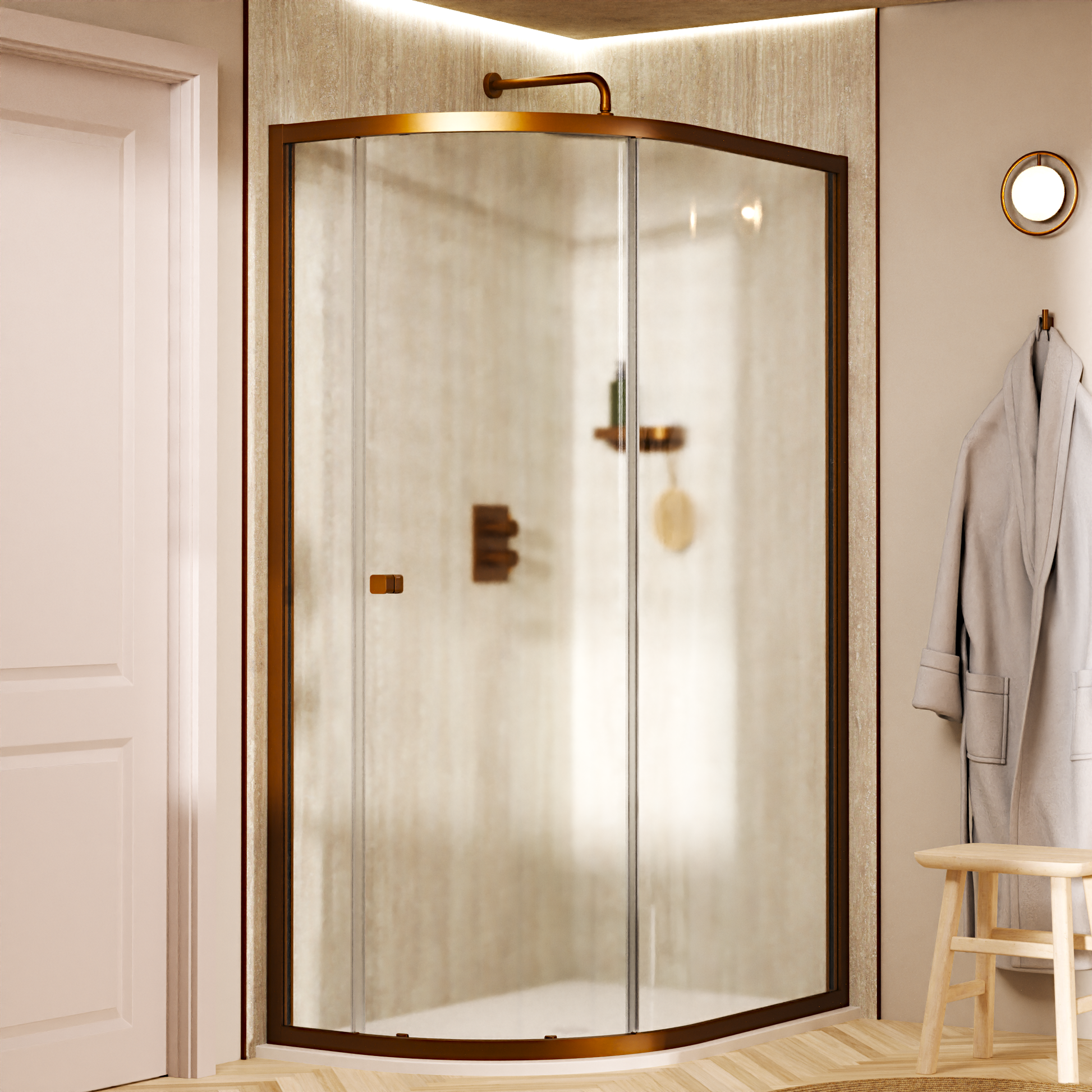 Clear 6 Quadrant Single Door
