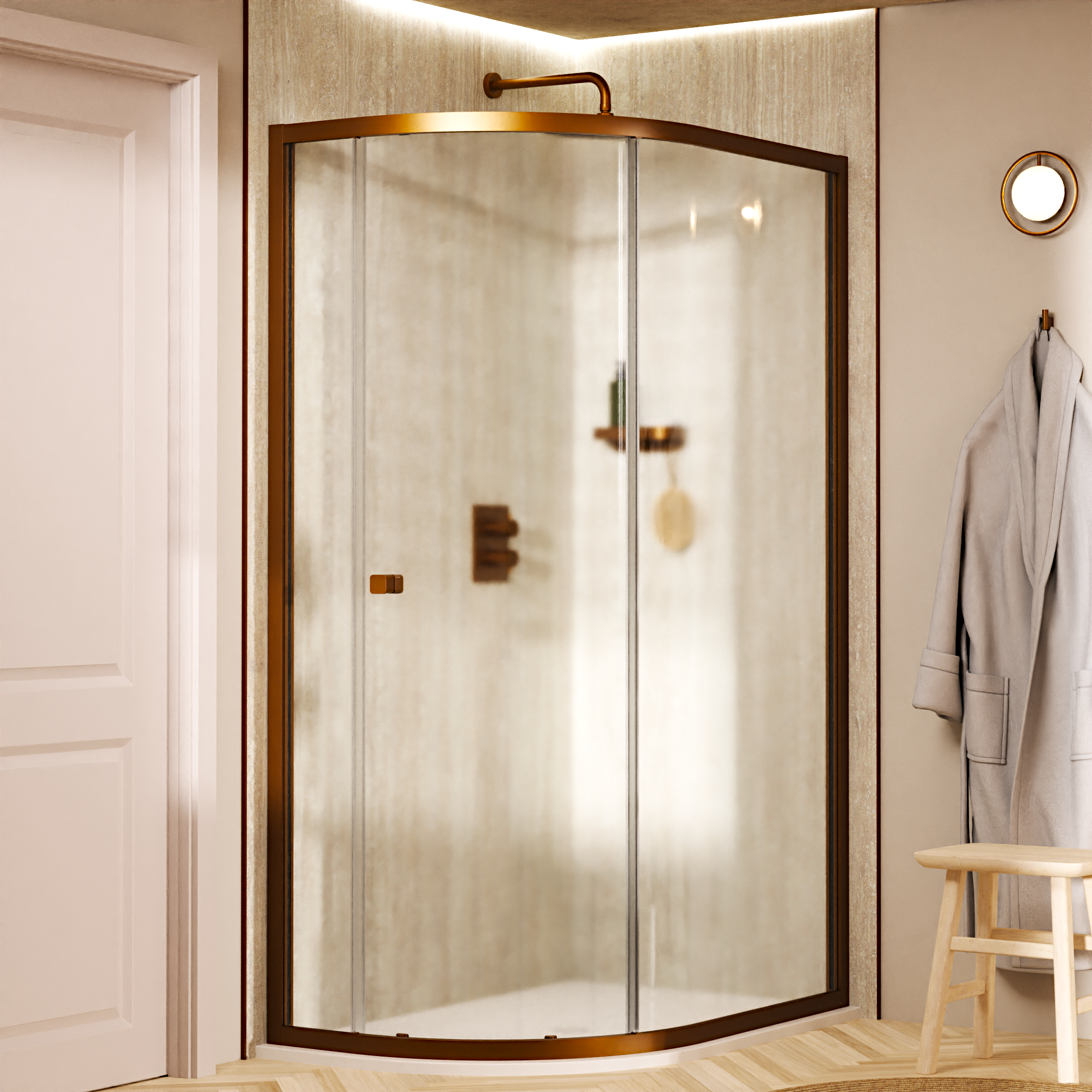 Clear 6 Quadrant Single Door