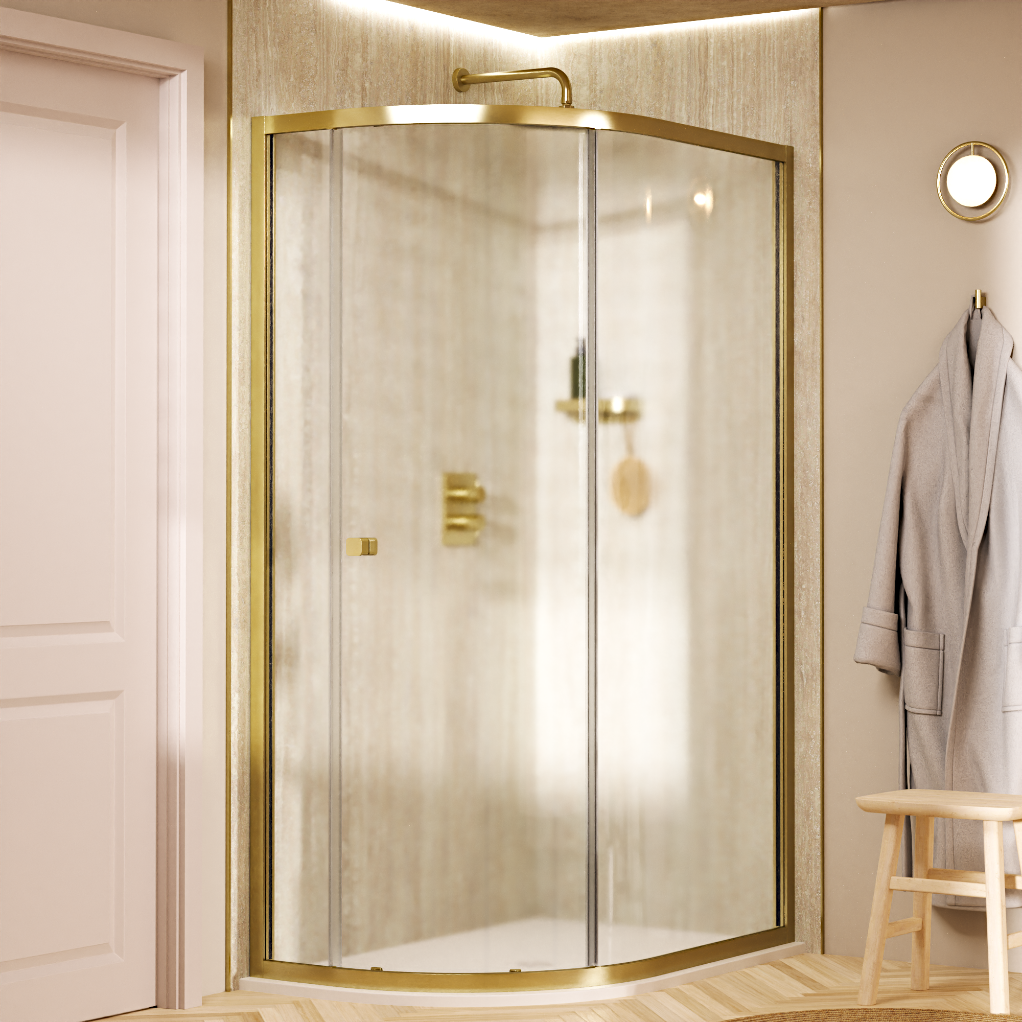 Clear 6 Quadrant Single Door