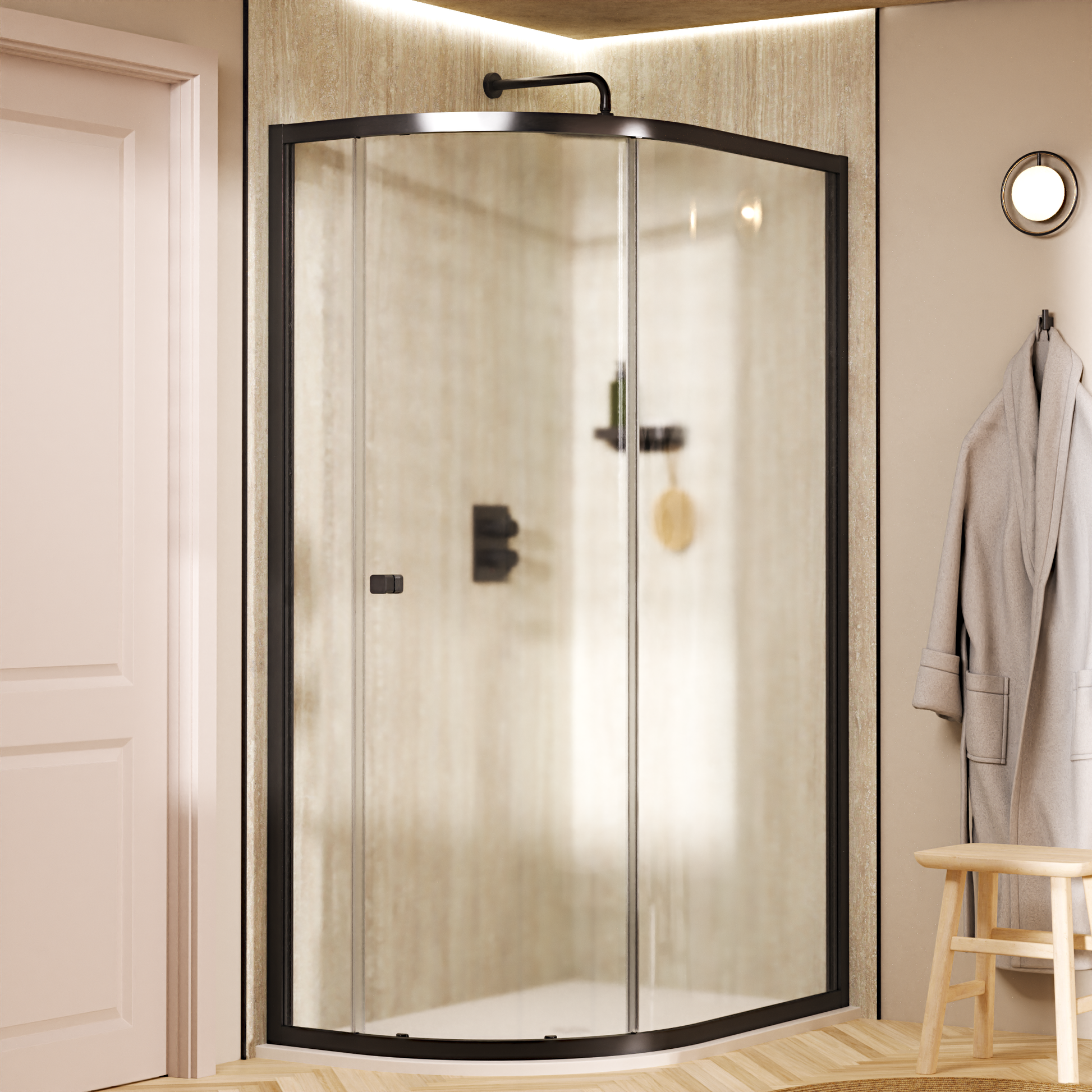 Clear 6 Quadrant Single Door