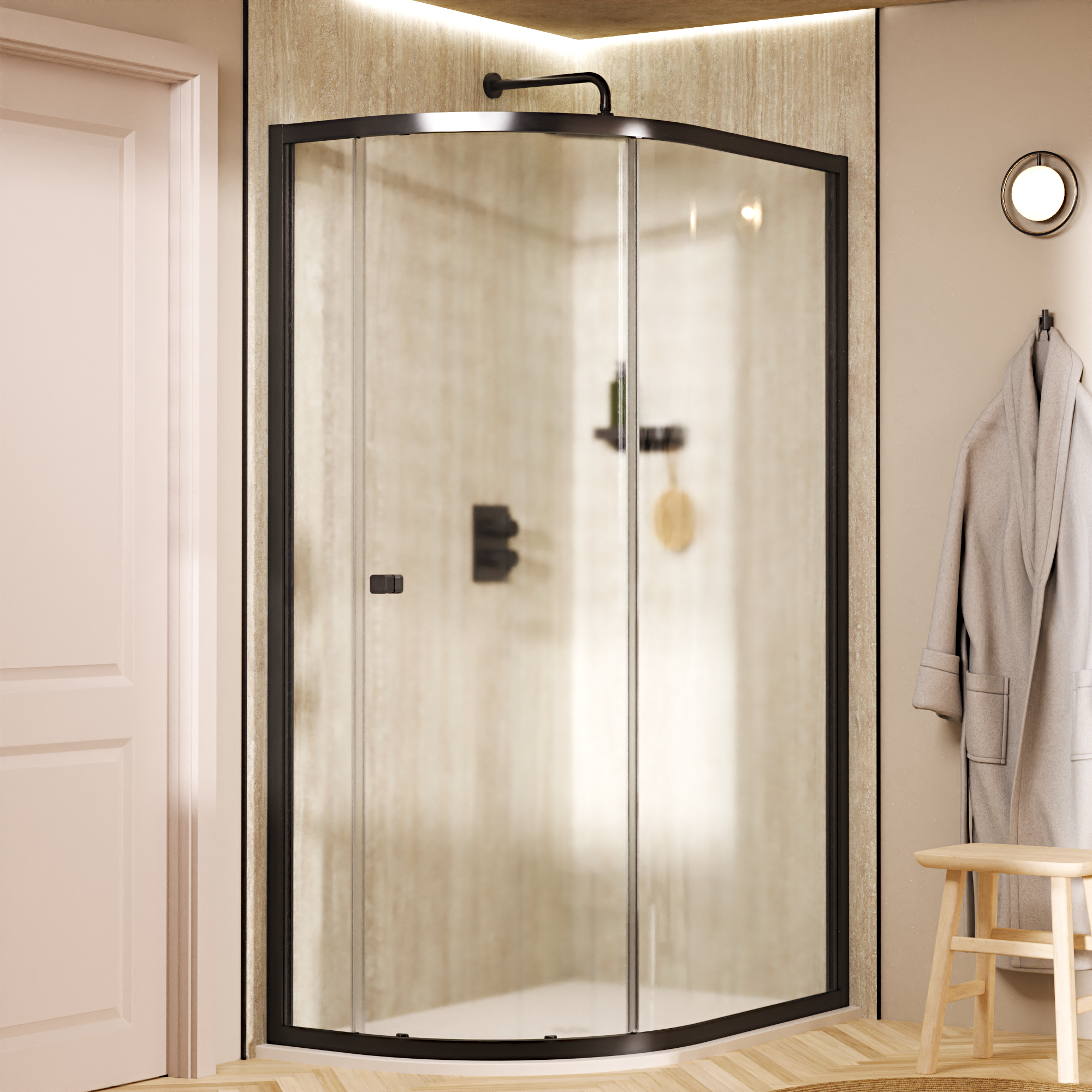 Clear 6 Quadrant Single Door