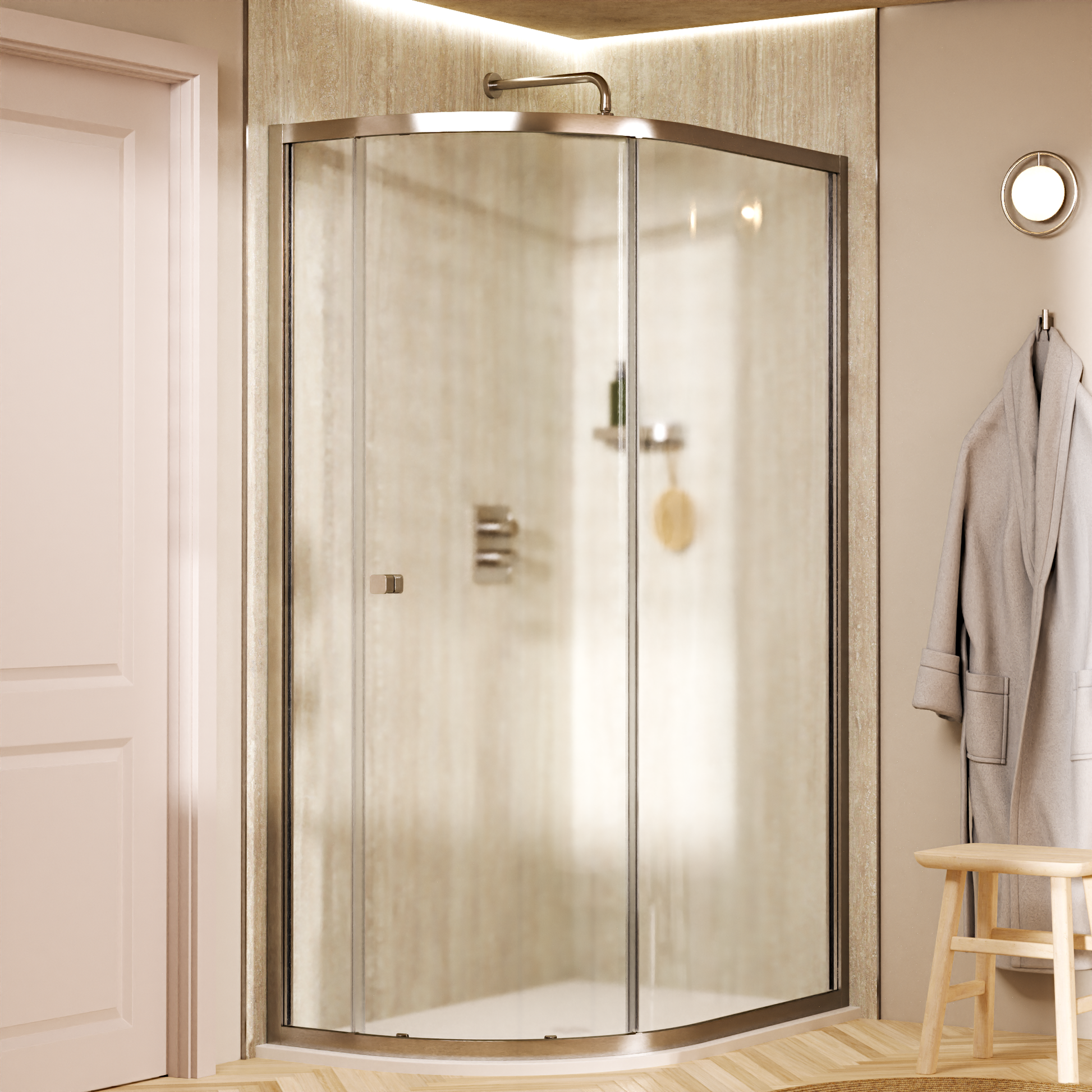 Clear 6 Quadrant Single Door