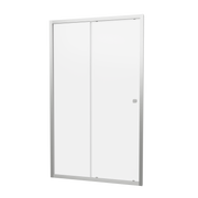 Crosswater Clear 6 Single Sliding Door 1500 with 700 Side Panel Brushed