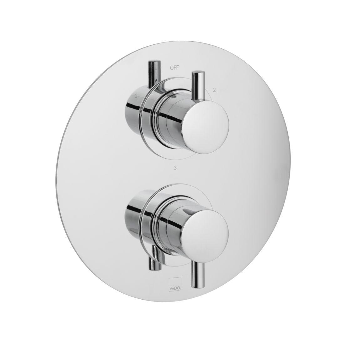 DX Celsius 1 Outlet 2 Handle Concealed Thermostatic Valve Round Backplate