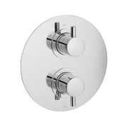 DX Celsius 3 Outlet 2 Handle Concealed Thermostatic Valve Round Backplate