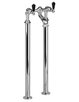 ASBURY - Black Ceramic Lever Floor Bath Filler
