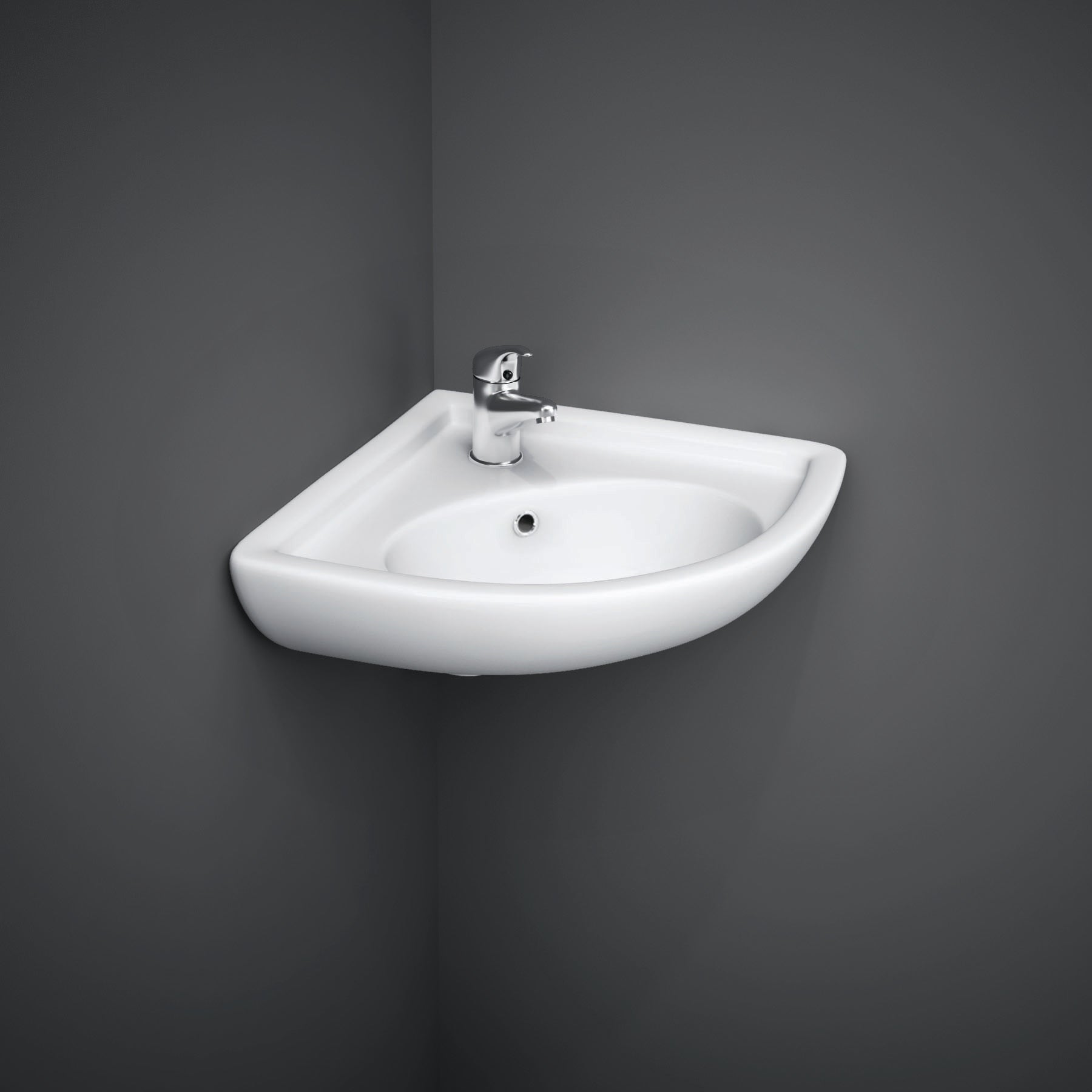 RAK Compact Corner Basin 1th
