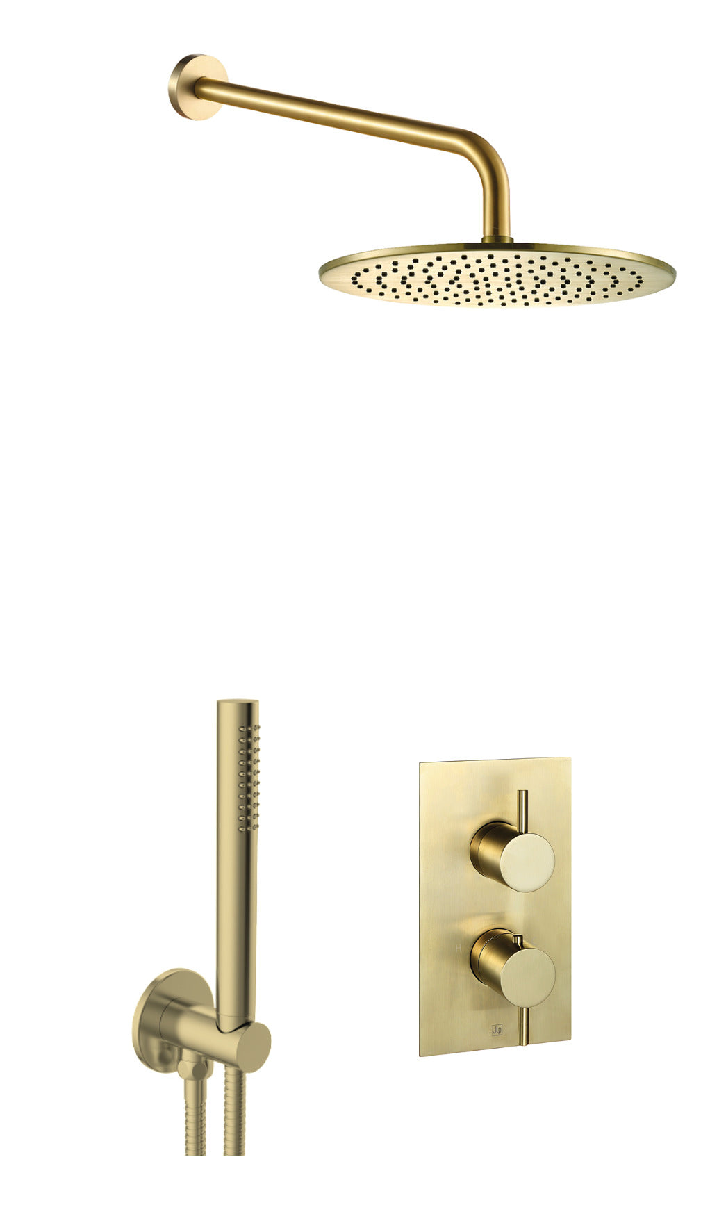 VOS 2 OUTLET SHOWER VALVE, ARM 400MM, OVERHEAD SHOWER 250MM, ROUND WATER OUTLET