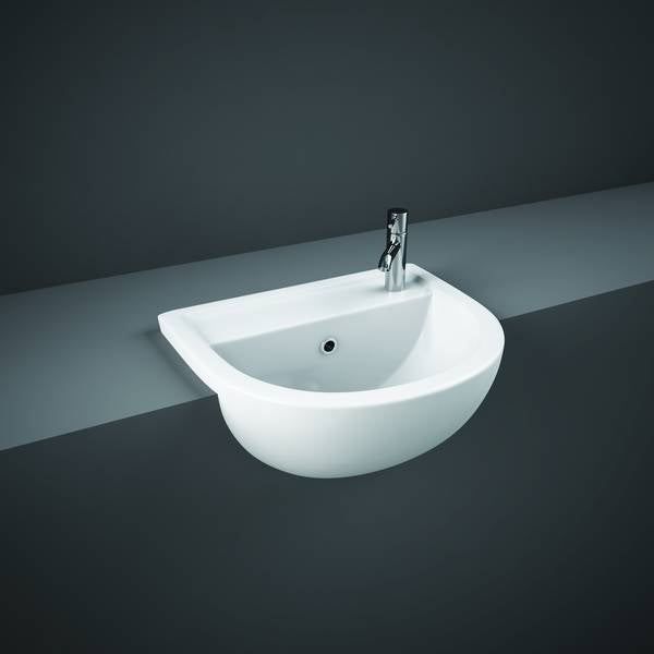 RAK Compact Semi Recessed basin 1 tap hole Left hand