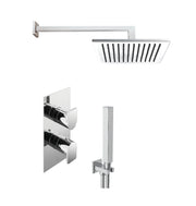 FORM 2 OUTLET SHOWER VALVE, ARM 400MM, OVERHEAD SHOWER 200MM, WATER OUTLET AND HOLDER