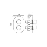 McAlpine chrome-plated 1¼″ slotted grid (strainer) with captive bolt