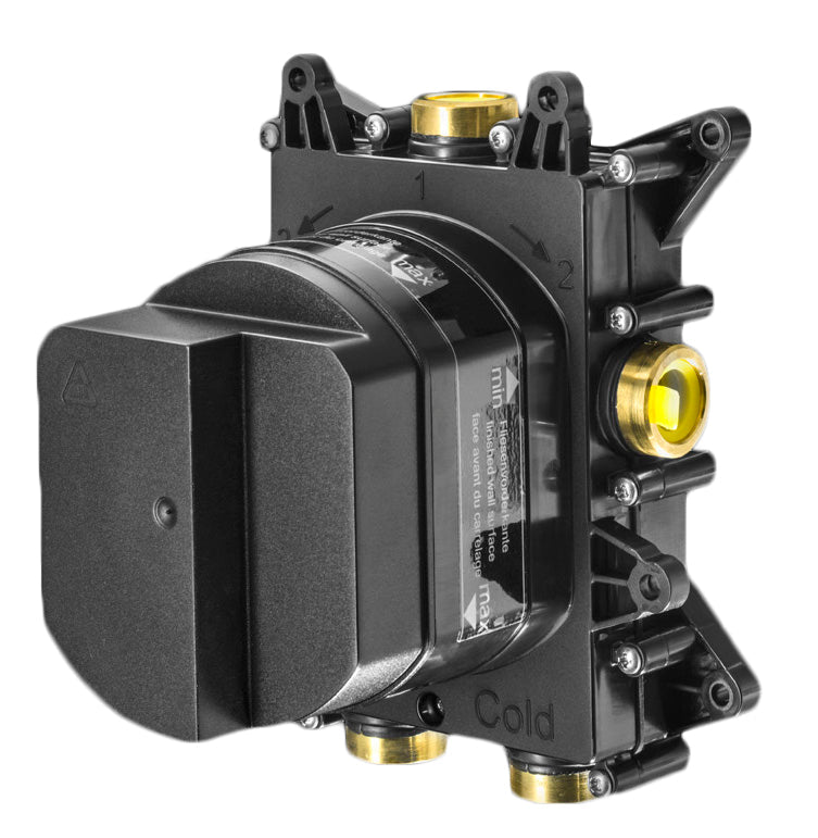 Crosswater 3ONE6 Crossbox 2 Outlet Shower Valve & Trimset Stainless Effect