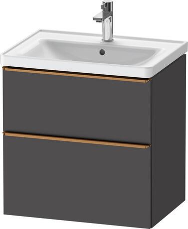 D-Neo Vanity unit wall-mounted 634 mm 2 drawers