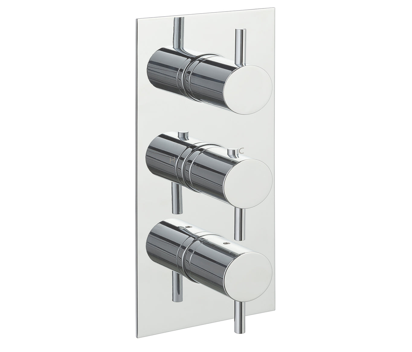 FLORENCE THERMOSTATIC CONCEALED
 2 OUTLET SHOWER VALVE, VERTICAL, DESIGNER HANDLE