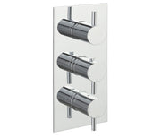 FLORENCE THERMOSTATIC CONCEALED
 2 OUTLET SHOWER VALVE, VERTICAL, DESIGNER HANDLE
