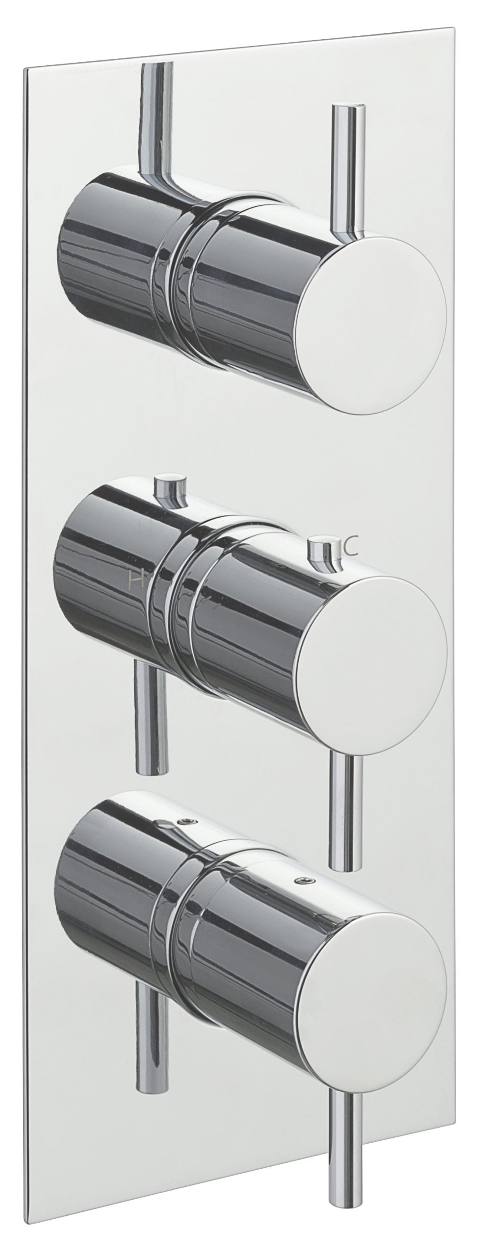 FLORENCE THERMOSTATIC CONCEALED
 3 OUTLET SHOWER VALVE, VERTICAL, DESIGNER HANDLE