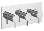 FLORENCE THERMOSTATIC CONCEALED 3 OUTLET
 SHOWER VALVE, HORIZONTAL, DESIGNER HANDLE