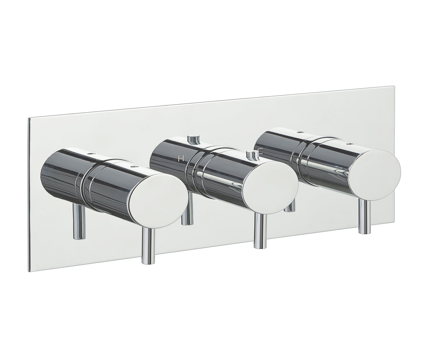 FLORENCE THERMOSTATIC CONCEALED 2 OUTLET
 SHOWER VALVE, HORIZONTAL, DESIGNER HANDLE