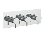 FLORENCE THERMOSTATIC CONCEALED 2 OUTLET
 SHOWER VALVE, HORIZONTAL, DESIGNER HANDLE