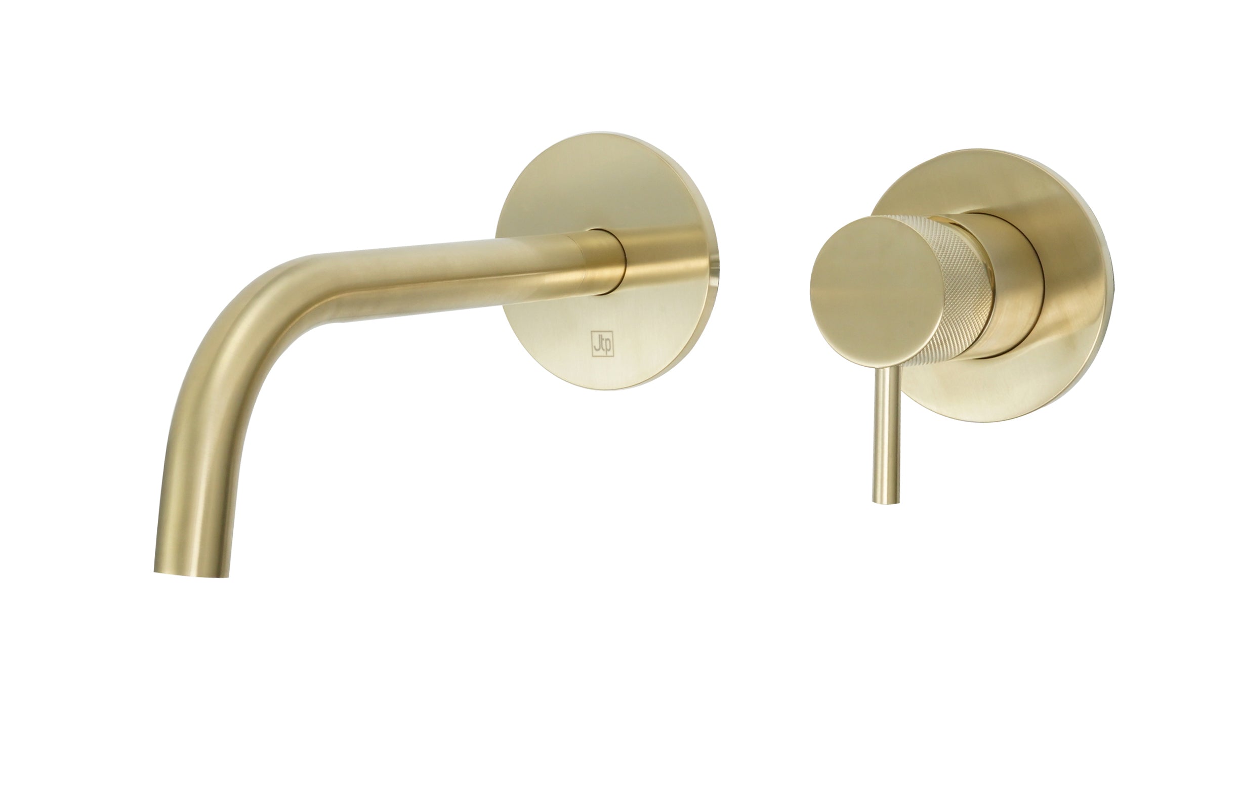 VOS SINGLE LEVER WALL MOUNTED BASIN MIXER 250MM SLIM SPOUT WITH DESIGNER HANDLE