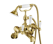 VOS FLOOR STANDING BATH SHOWER MIXER WITH KIT. DESIGNER HANDLE