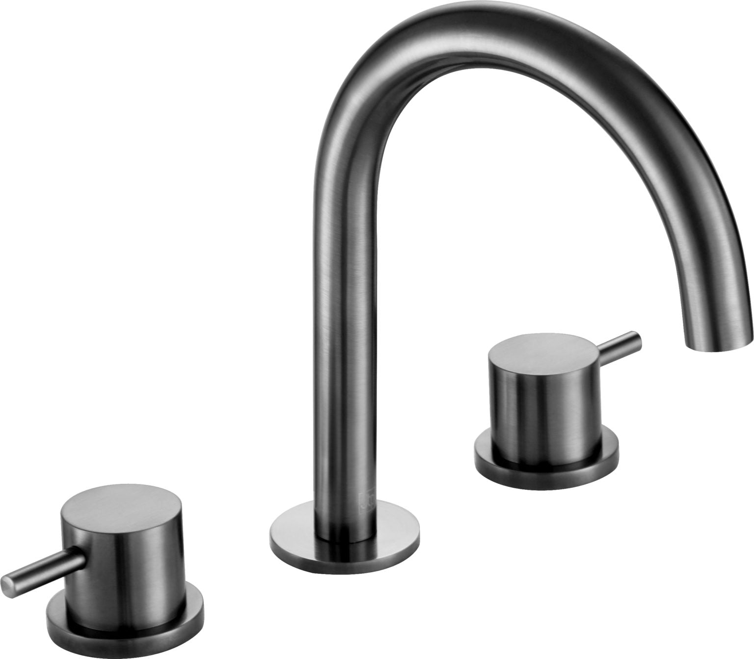 VOS 3 HOLE DECK MOUNTED BASIN MIXER, DESIGNER HANDLE