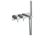FLORENCE THERMOSTATIC CONCEALED
 2 OUTLET SHOWER VALVE, DESIGNER HANDLE
 WITH ATTACHED HANDSET
