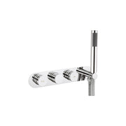 Dial Central Thermostatic Bath Valve with 2 Way Diverter & Handset