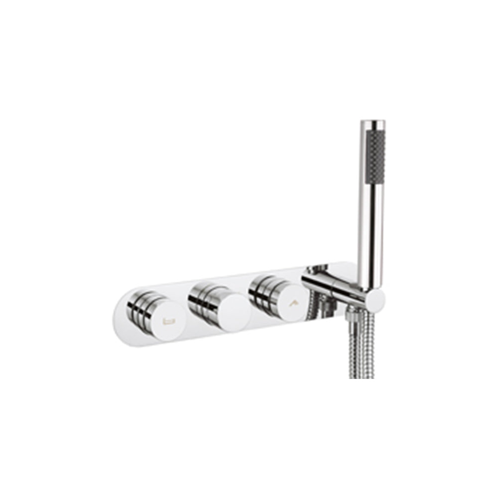 Dial Central Thermostatic Bath Valve with 2 Way Diverter & Handset