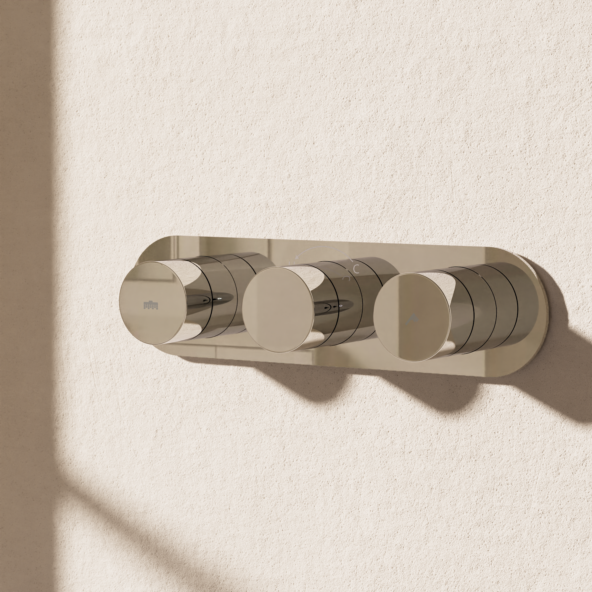 Dial Central Thermostatic Shower Valve with 2 Way Diverter