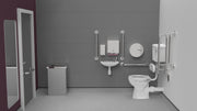 Low level Doc M toilet pack with lockable cistern lid