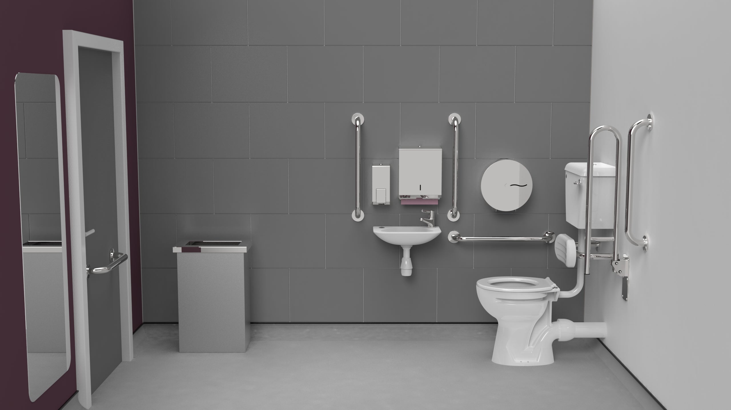 Low level Doc M toilet pack with lockable cistern lid