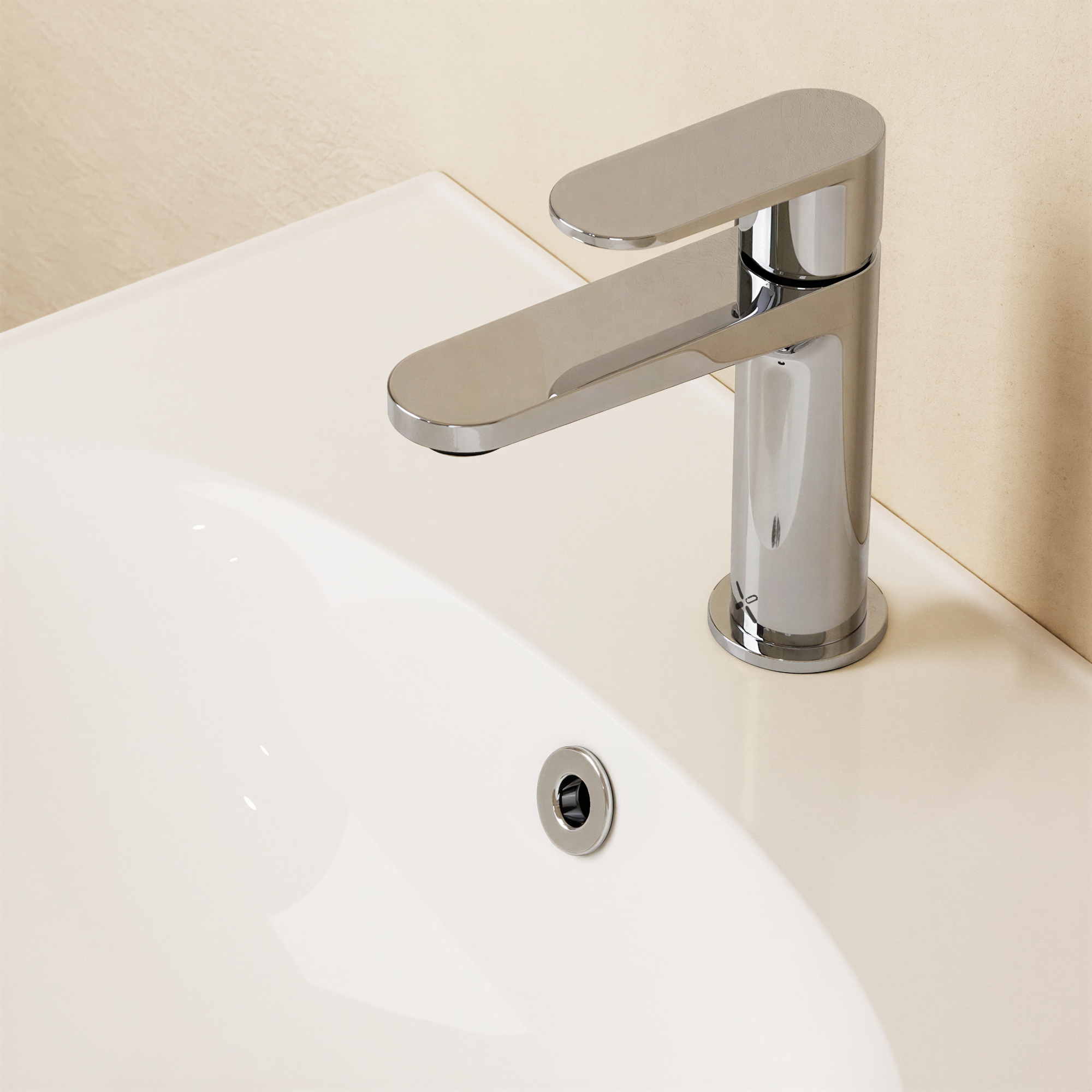 Drift Basin Monobloc With Clicker Waste