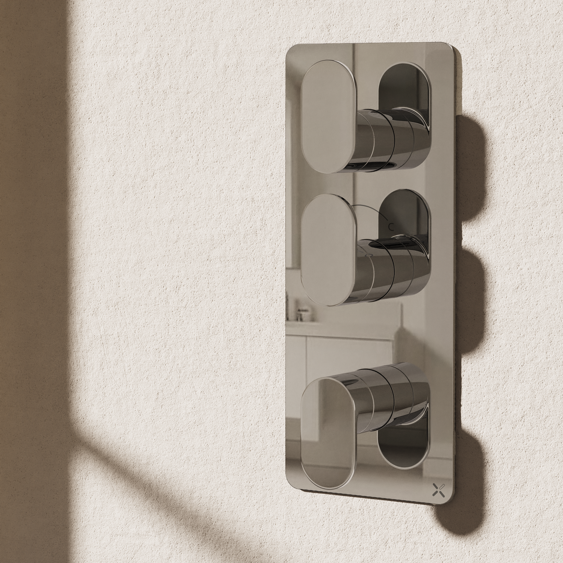 Drift 2 Outlet 3 Handle Portrait Valve & Trimset