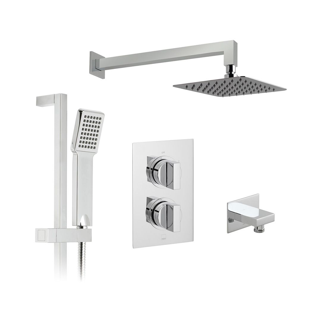 DX Notion 2 Handle 2 Outlet Concealed Thermostatic Shower Valve Package - V2