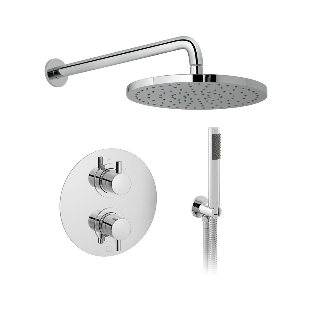 DX Celsius 2 Handle 2 Outlet Concealed Thermostatic Shower Valve Package - Saturn