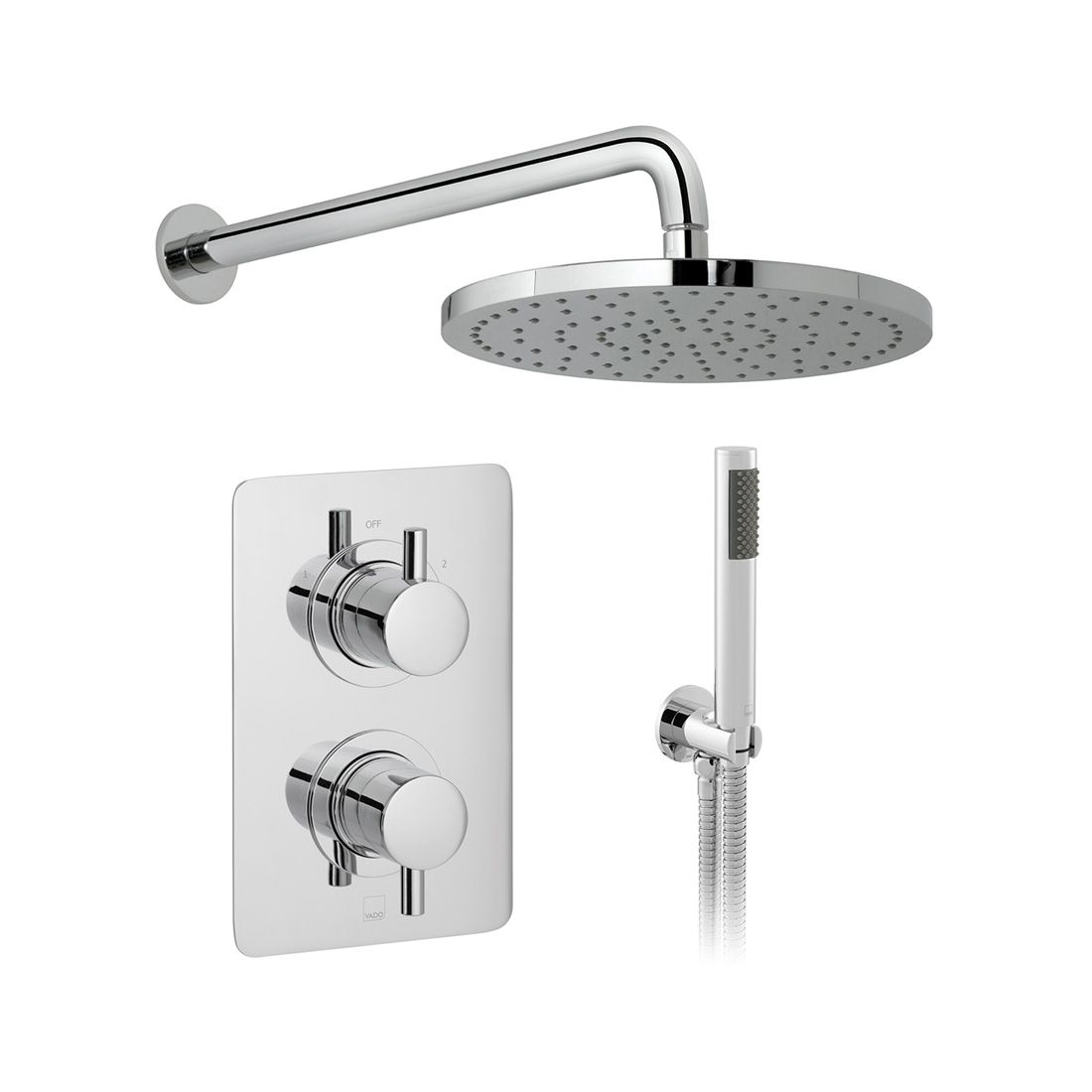 DX Celsius 2 Handle 2 Outlet Concealed Thermostatic Shower Valve Package - Zoo