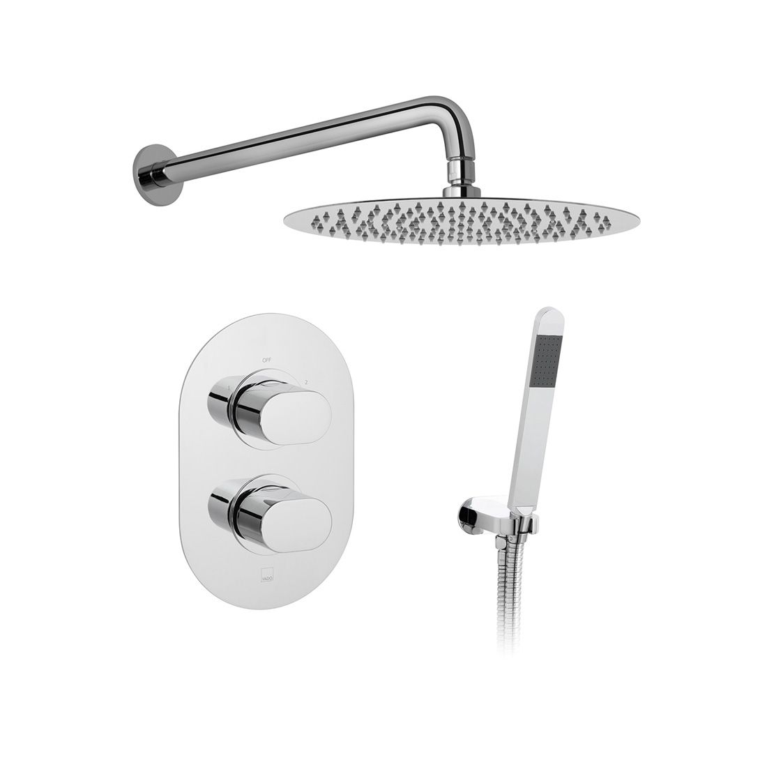 DX Life 2 Handle 2 Outlet Concealed Thermostatic Shower Valve Package - Single
