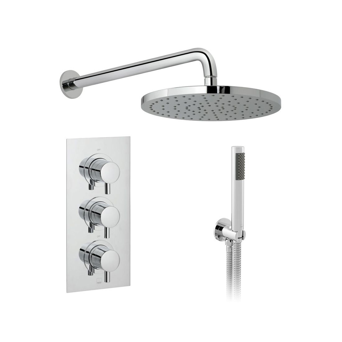 DX Celsius 3 Handle 2 Outlet Concealed Thermostatic Shower Valve Package
