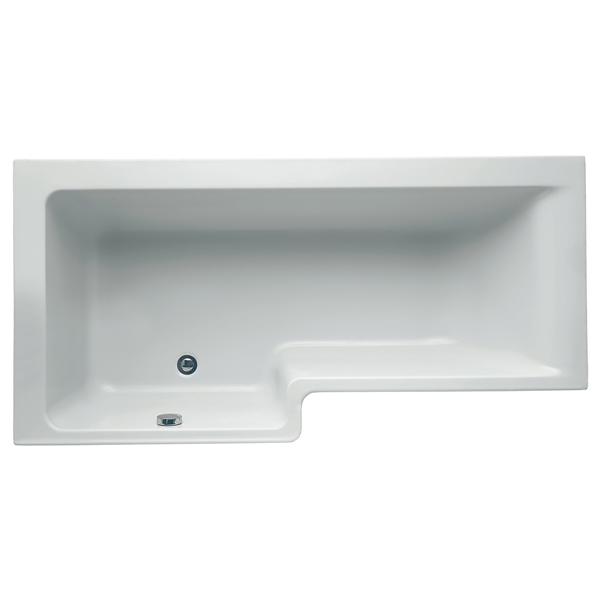 Concept 170 x 70cm Idealform Plus+ Square Shower Bath - no tapholes