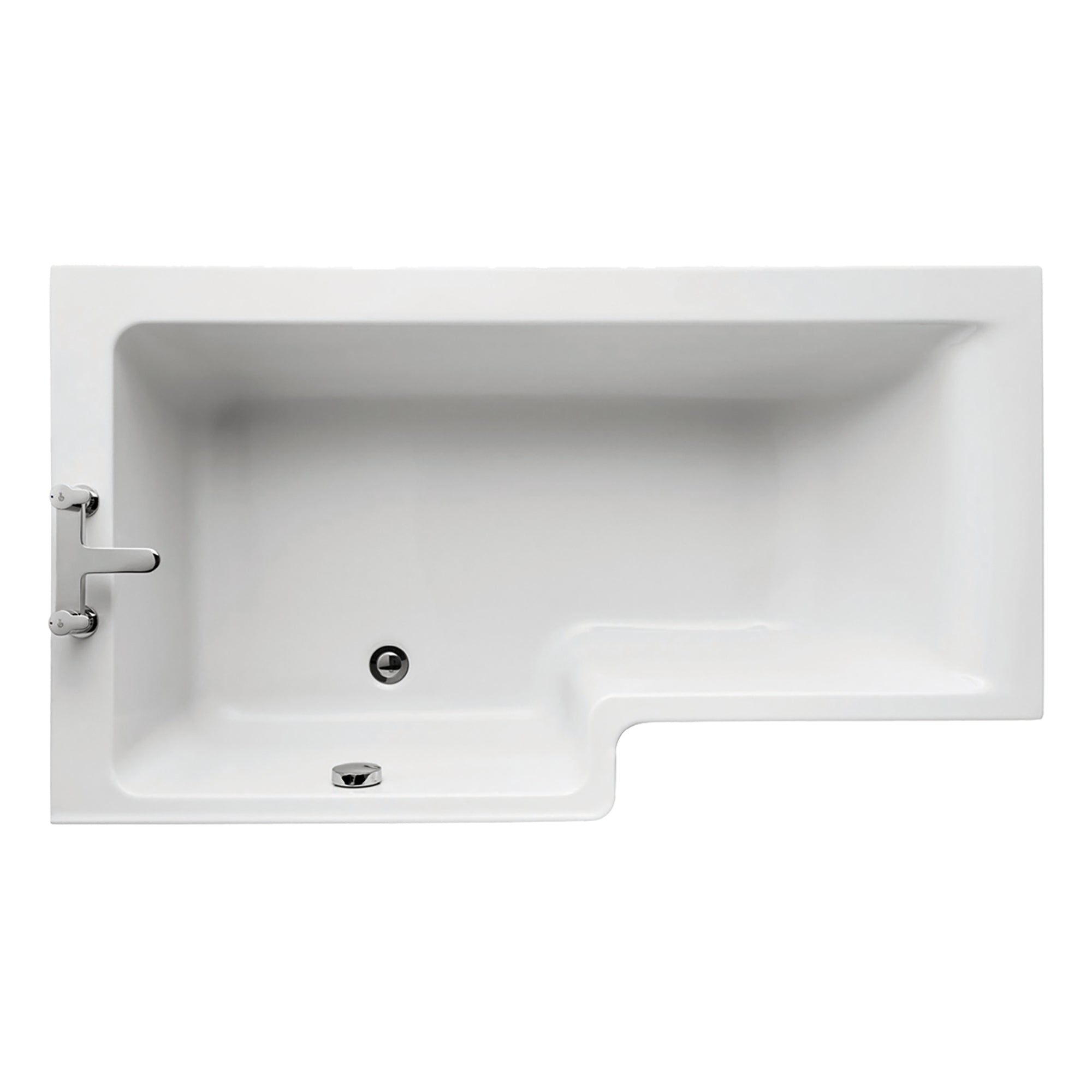 Concept 150 x 70cm Idealform Plus+ Square Shower Bath - no tapholes