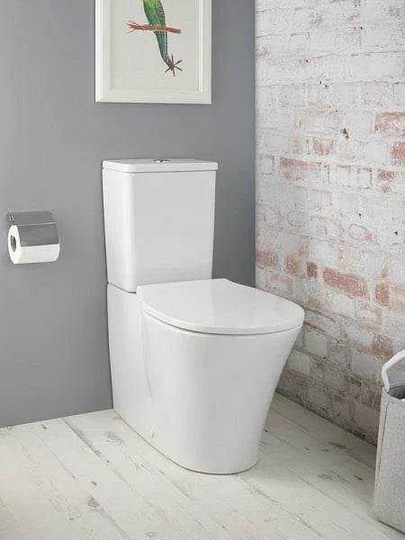Connect Air close coupled bowl / back-to wall with Aquablade technology and isovalve access hole - horizontal outlet