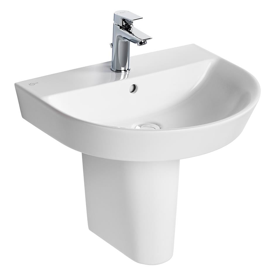Connect Air Arc 55cm pedestal basin, one taphole