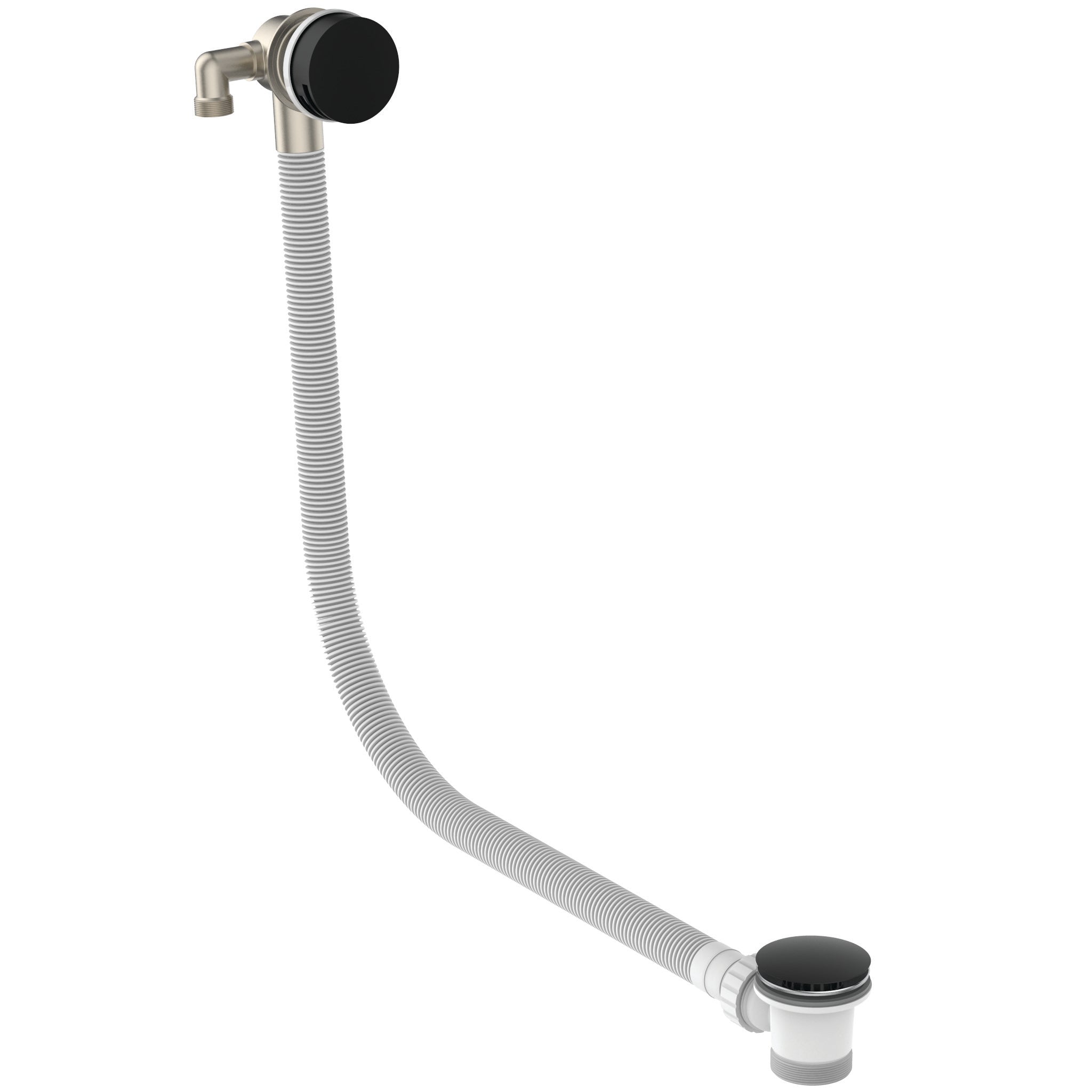 Luxury clicker bath waste & overflow - silk black